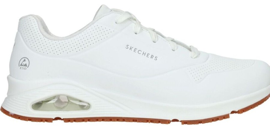 Heren Skechers | Skechers Work Relaxed Fit Uno Slipresistant Sutal Sneaker