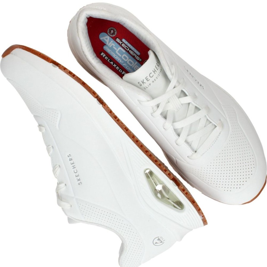 Heren Skechers | Skechers Work Relaxed Fit Uno Slipresistant Sutal Sneaker