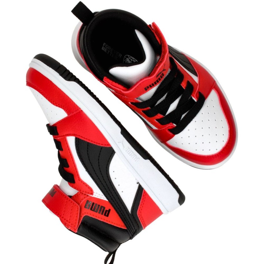 Jongens Puma | Puma Rebound V6 Mid Sneaker